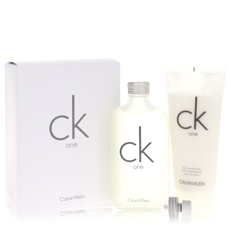 Ck One by Calvin Klein Gift Set -- 6.7 oz Eau De Toilette Spray + 6.7 oz Body Moisturizer for Men