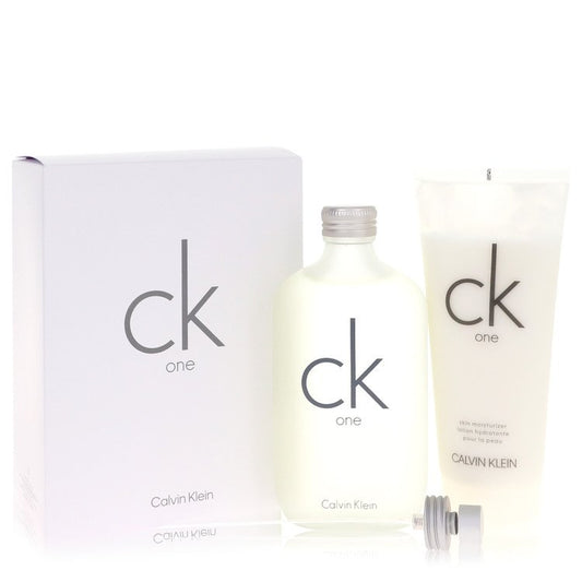 Ck One by Calvin Klein Gift Set -- 6.7 oz Eau De Toilette Spray + 6.7 oz Body Moisturizer for Men